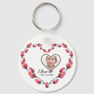 Porte-clés J'aime ma SŒUR - Cadeau personnalisé pour meilleur