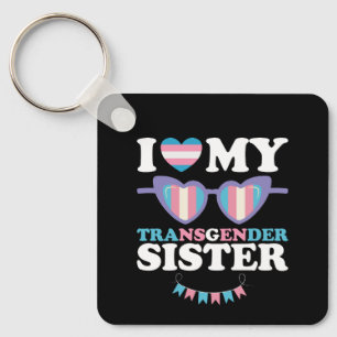 Porte-clés J'aime ma soeur transgenre Famille Trans LGBTQ