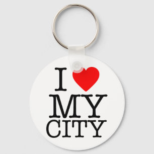 Porte-clés J'aime ma ville