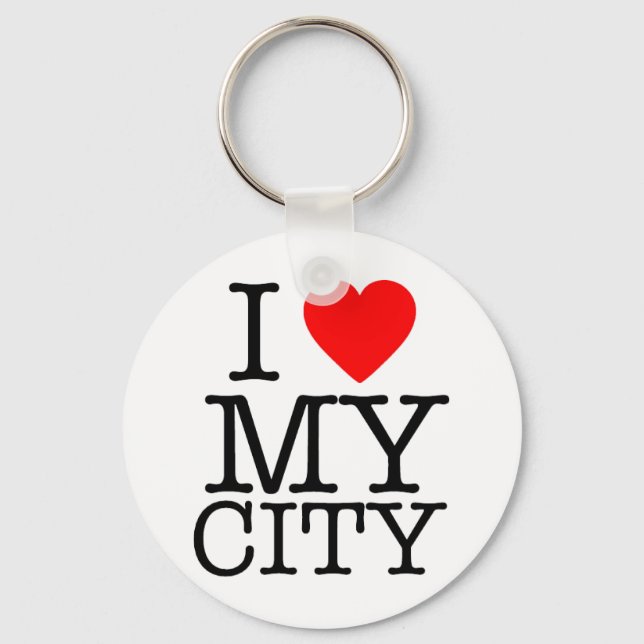 Porte-clés J'aime ma ville (Recto)
