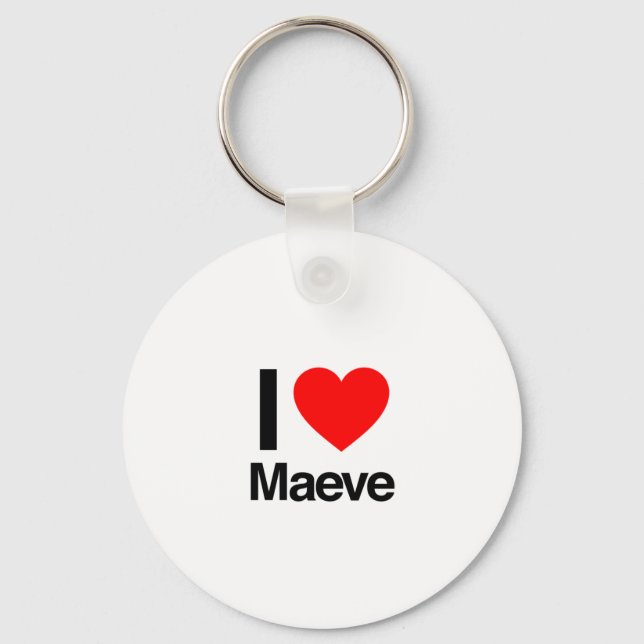 Porte-clés j'aime maeve (Recto)