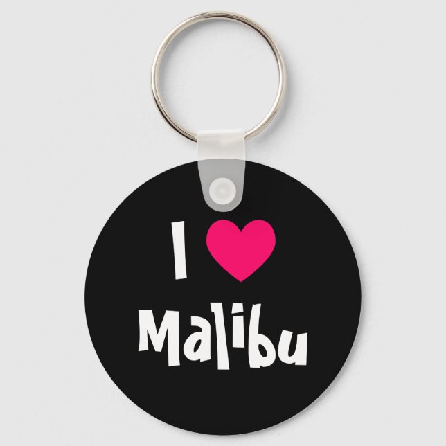 Porte-clés J'aime Malibu (Recto)