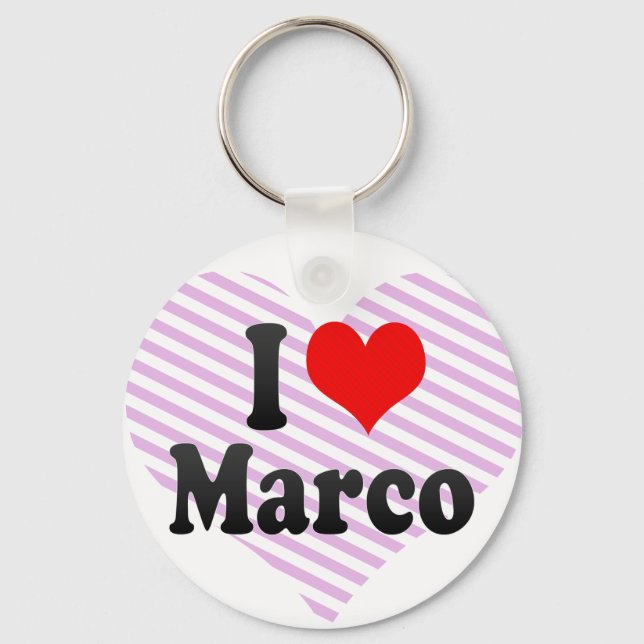 Porte-clés J'aime Marco (Recto)