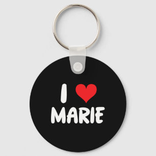 Porte-clés J'aime Marie - Cœur - Nom