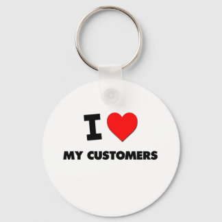 Porte-clés J'aime mes clients