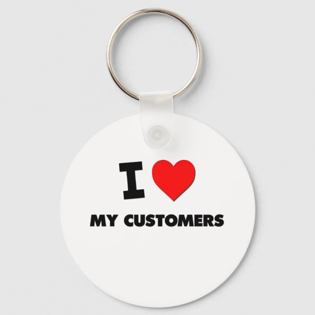 Porte-clés J'aime mes clients (Recto)