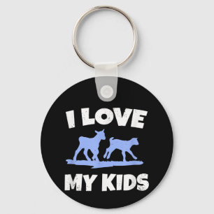 Porte-clés J'Aime Mes Enfants Pour Un Cadeau Paysan De Chèvre