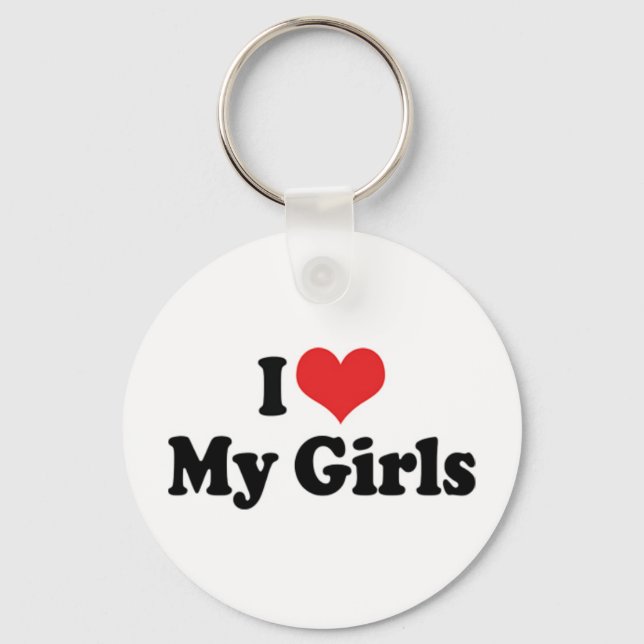 Porte-clés J'aime mes filles (Recto)