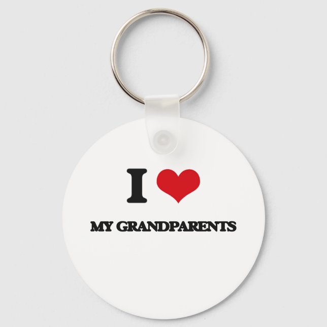 Porte-clés J'Aime Mes Grands-Parents (Recto)