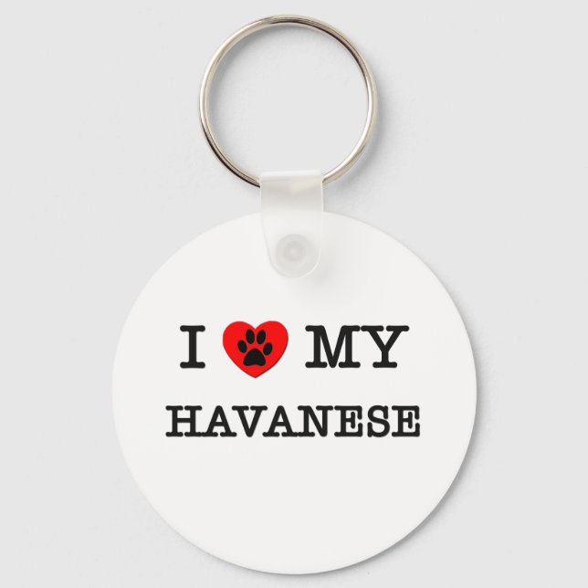 PORTE-CLÉS J'AIME MES HAVANAIS (Recto)