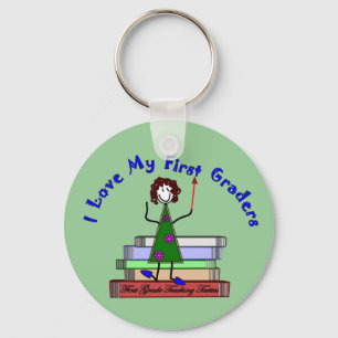 Porte-clés J'Aime Mes Premiers Graders - Cadeaux Enseignants