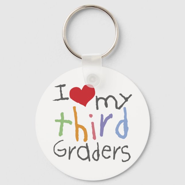 Porte-clés J'aime mes troisièmes joueurs (Recto)