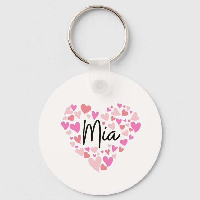 Porte-clés J'aime Mia (Recto)