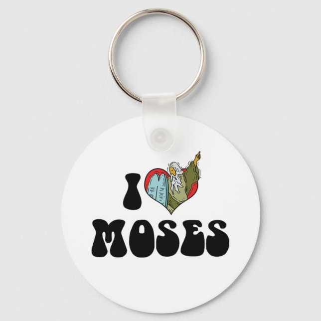 Porte-clés J'aime Moïse (Recto)