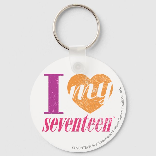 Porte-clés J'Aime Mon 17 Orange (Recto)