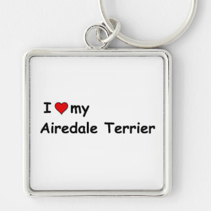 Porte-clés J'Aime Mon Airedale Terrier