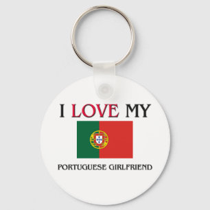 Porte-clés J'aime mon amie portugaise