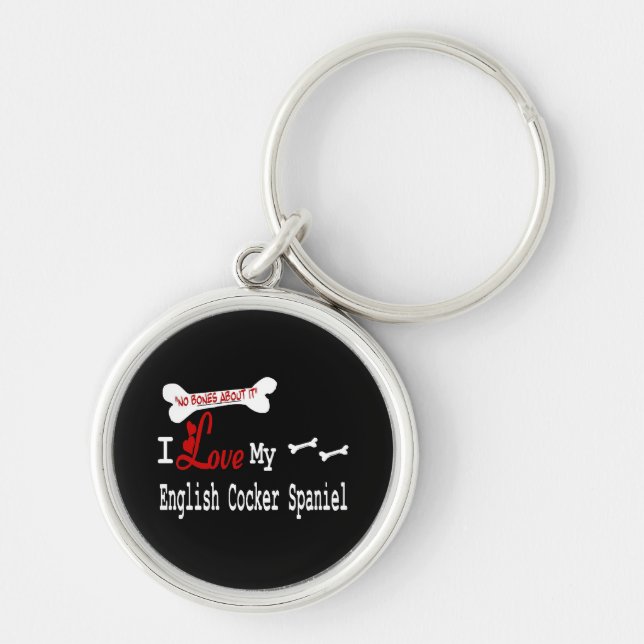 Porte-clés J'Aime Mon Anglais Cocker Spaniel (Devant)