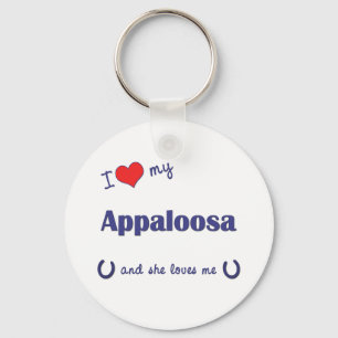 Porte-clés J'aime mon Appaloosa (le cheval femelle)