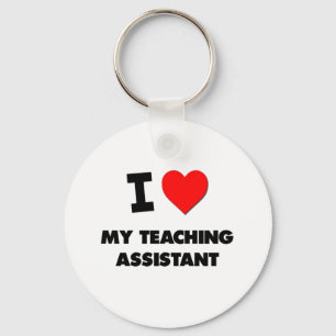 Porte-clés J'aime mon assistant d'enseignement