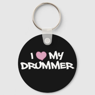 Porte-clés J'aime mon batteur