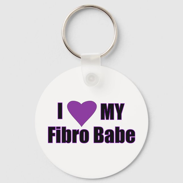 Porte-clés J'aime mon bébé Fibro (Recto)