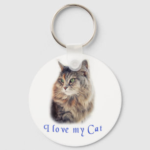 Porte-clés J'aime mon chat