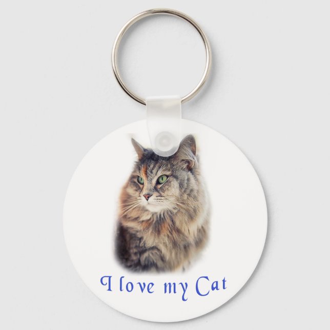Porte-clés J'aime mon chat (Recto)