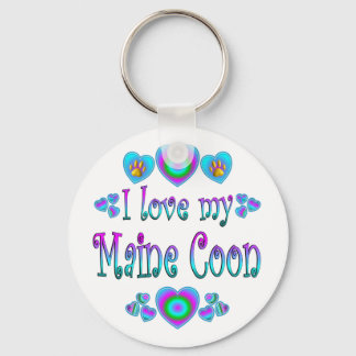 Porte-clés J'Aime Mon Chat Maine Coon