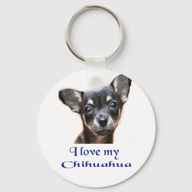 Porte-clés J'aime Mon Chihuahua (Recto)