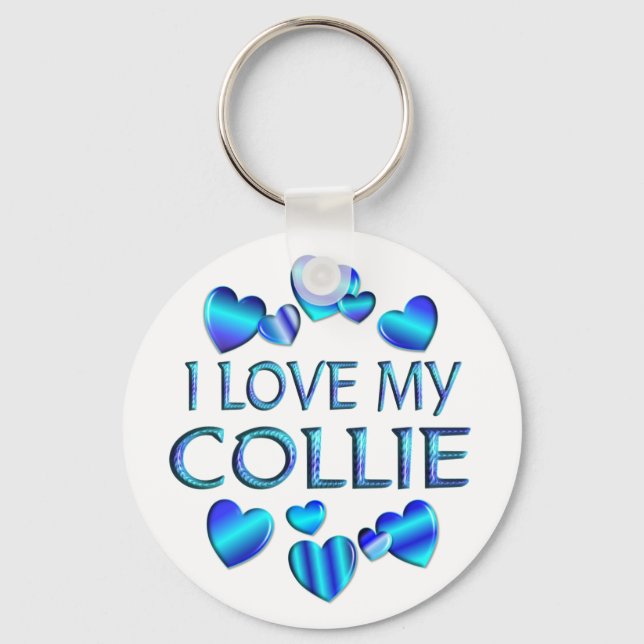 Porte-clés J'Aime Mon Collie (Recto)