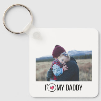 PORTE-CLÉS J'AIME MON DADDY PORTE - CLÉ 2 PHOTO PERSONNALISÉE