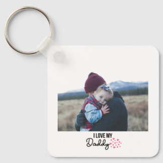 PORTE-CLÉS J'AIME MON DADDY PORTE - CLÉ 2 PHOTO PERSONNALISÉE