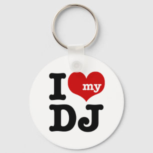 Porte-clés J'aime mon DJ
