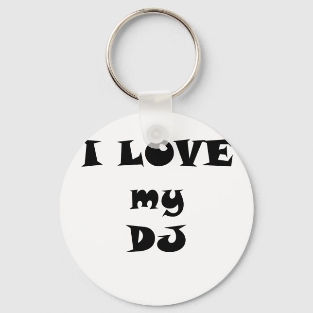 Porte-clés J'aime mon DJ (Recto)