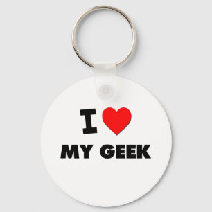 Porte-clés J'aime mon geek