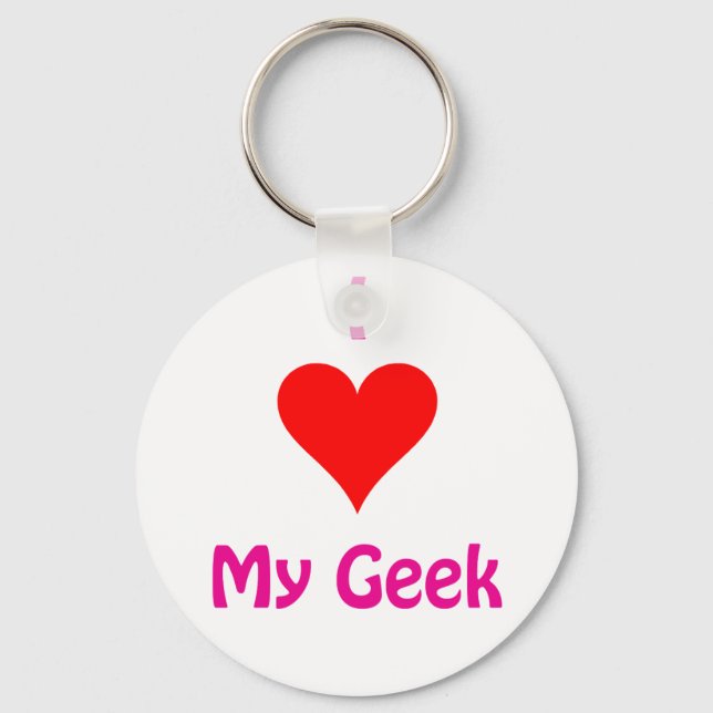 Porte-clés J'aime mon Geek (Recto)