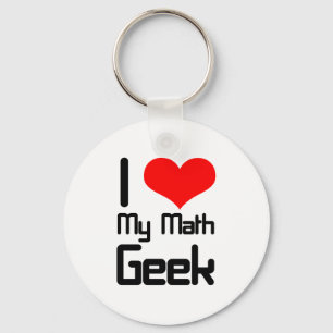 Porte-clés J'aime mon geek de maths