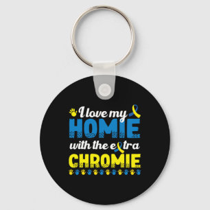 Porte-clés J'Aime Mon Homie Avec Un Syndrom De Chromie Supplé