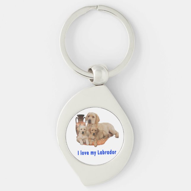 Porte-clés J'aime mon Labrador (Devant)