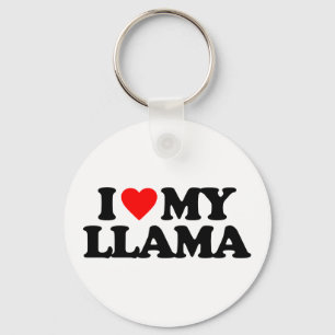 PORTE-CLÉS J'AIME MON LAMA