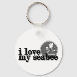 Porte-clés J'aime mon logo Seabee avec Seabee
