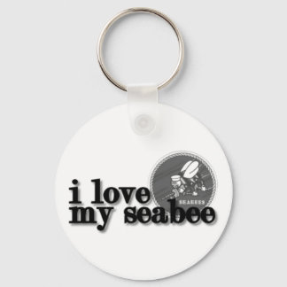 Porte-clés J'aime mon logo Seabee avec Seabee
