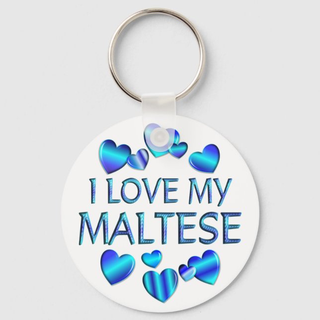 Porte-clés J'Aime Mon Maltais (Recto)