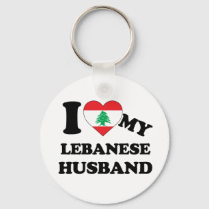 Porte-clés J'aime mon mari libanais