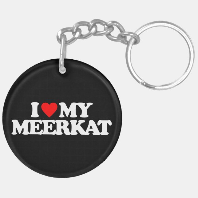 PORTE-CLÉS J'AIME MON MEERKAT (Dos gauche)