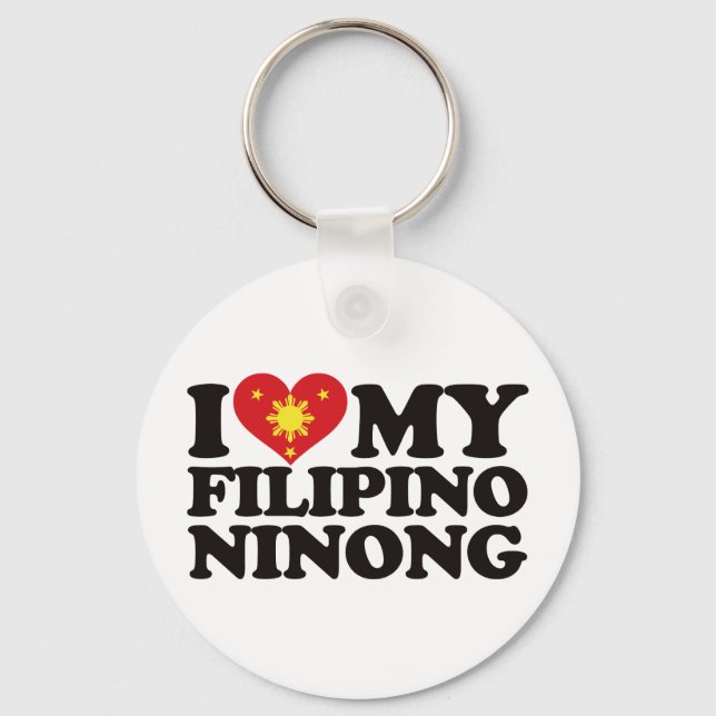 Porte-clés J'Aime Mon Ninong Philippin (Recto)