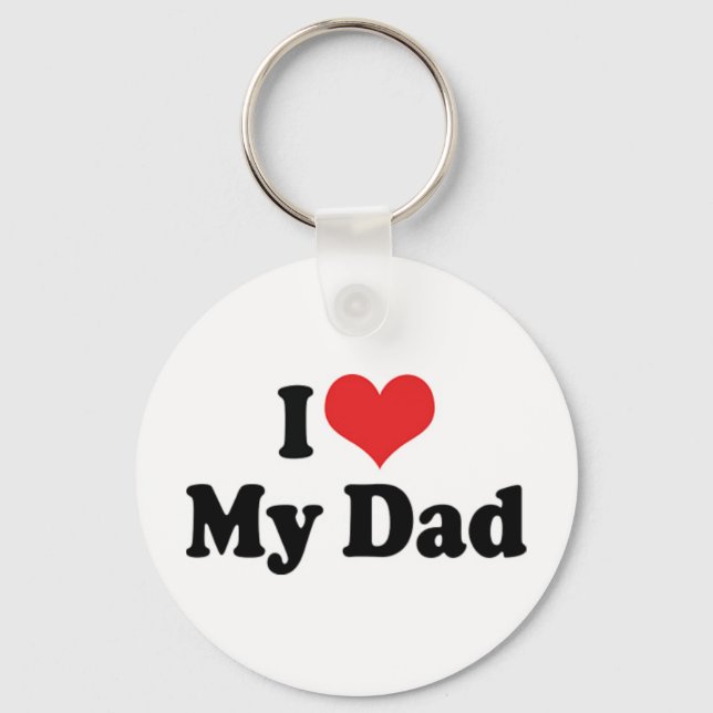 Porte-clés J'aime mon papa (Recto)