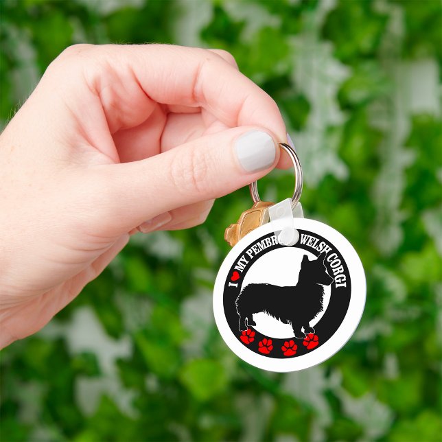 Porte-clés J'Aime Mon Pembroke Welsh Corgi (Créateur téléchargé)