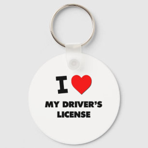 Porte-clés J'aime mon permis de conduire